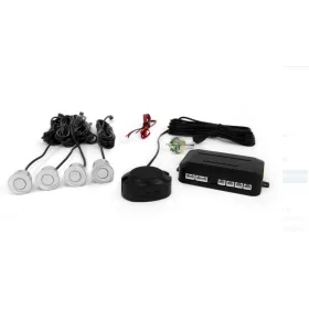 AMIO Einparkhilfe Buzzer 4 Sensoren silber