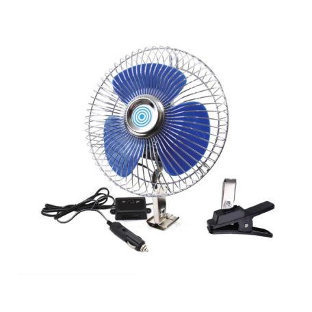 AMiO autó ventilátor nagyméretű oszcilláció 21cm 12V fém csipeszes (CFAN-15)