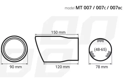 AMIO Auspuffblende MT 007C Carbon