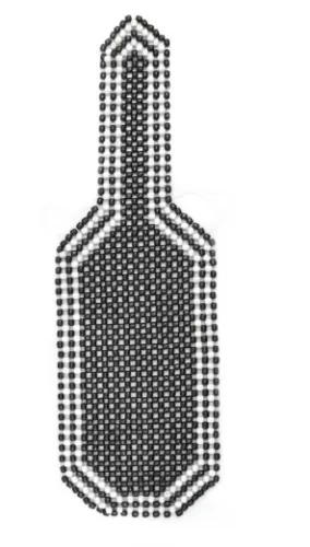 AMIO Perlenstuhlmatte, lang, dunkel