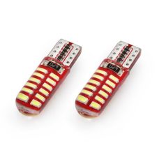 LED izzó pár CANBUS 24SMD 3014 T10e (W5W) SILCA fehér 12V