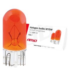   AMIO Halogén izzók írányjelzőbe WY5W T10 5W W2.1x9.5d AMBER 12V 10db