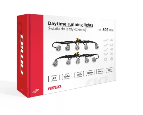 AMIO Tagfahrlicht DRL 502HP mit Mini-Automatiklichtschalter