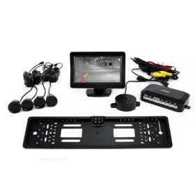   AMIO Einparkhilfe TFT02 4,3" mit HD-402-IR Kamera 4 Sensoren schwarz "Gold"
