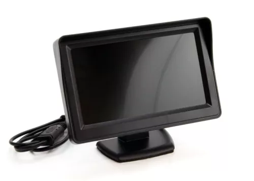 AMIO Einparkhilfe TFT02 4,3" mit HD-402-IR Kamera 4 Sensoren silber