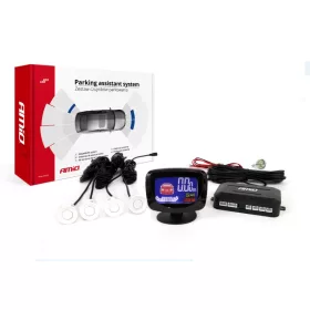 AMIO Einparkhilfe LED-GRAF 4 Sensor Weiß
