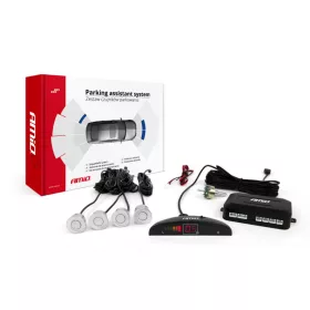 AMIO Einparkhilfe LED 4 Sensor Silber