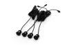AMIO Einparkhilfe 4 LED schwarz Gold 18mm