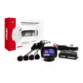   AMIO Einparkhilfe LED-GRAF 4 Sensor Black "Gold" 18 mm