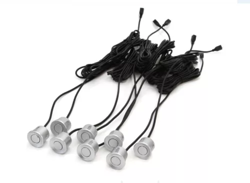 AMIO Einparkhilfe LED-Graf 8 Sensor Silber