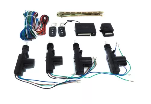 AMIO Zentralverriegelungsset mit Fernbedienungen / 2 Master + 2 Slave. Auch für die Installation als 1 Master + 3 Slaves geeignet.