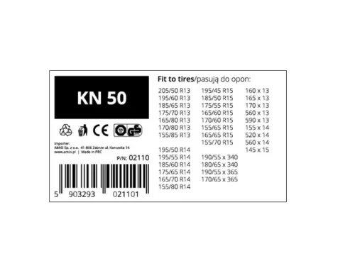 AMIO Schneeketten 12 mm KN-50