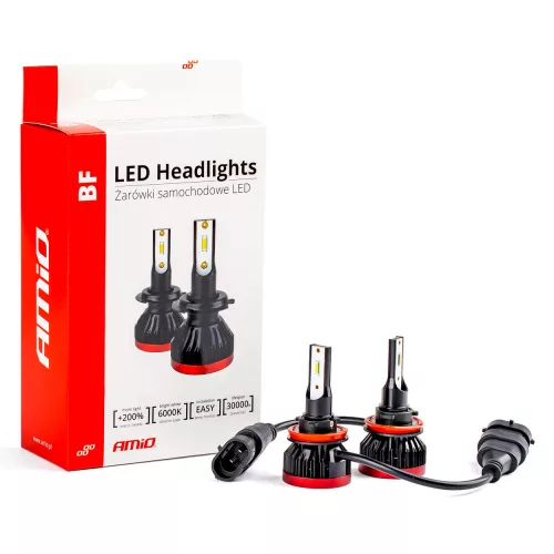 AMIO LED autó fényszóró izzó BF H8/H9/H11 PRÉMIUM