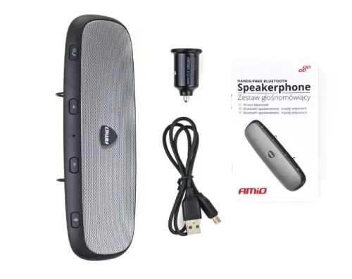 AMIO Bluetooth-Freisprecheinrichtung mit Schnellladegerät QC3.0A