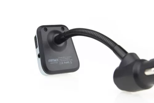 AMIO Bluetooth-Autokit mit FM-Transmitter und USB-Ausgang (2,4 A Ladefunktion)