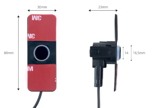 AMIO Einparkhilfe LED 4 Sensor schwarz in der Halterung 16,5 mm