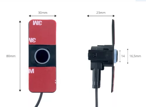 AMIO Einparkhilfe LED-GRAF 4 Sensor Schwarz in der Halterung 16,5 mm