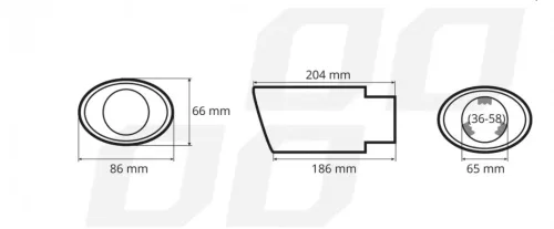 AMIO Auspuffblende MT 021BLC