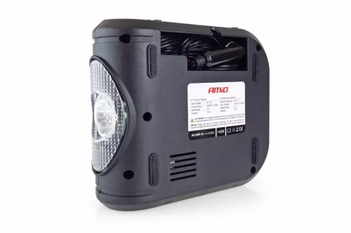 AMIO Autokompressor mit digitalem Druckmessgerät und LED-Licht 12 V ACOMP-10