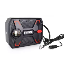   AMIO Autokompressor mit digitalem Druckmessgerät und LED-Licht 12 V ACOMP-11