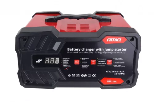 AMIO Gleichrichter mit Startfunktion, Batterieladegerät, 75A 12V/24V DBC-75A