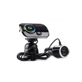   AMIO FM-Modulator mit Handy-Ladefunktion 2,4 A + QC 3.0 BT-03