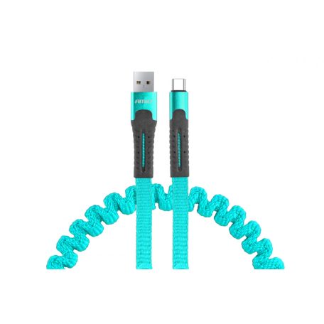 AMIO rugalmas kábel USB és USB-C 120cm Full LINK zöld UC-14