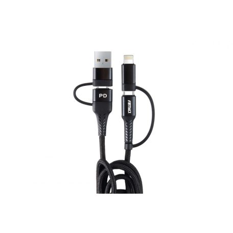 AMIO multifunkciónális kábel telefonhoz USB C-USB C iOs USB A Full LINK 100cm UC-15