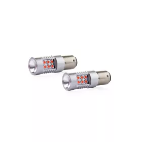   AMIO LED CANBUS 3030 24SMD 1157 BAY15D PR21/5W Czerwona 12V/24V