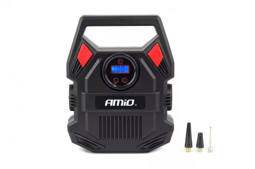 AMIO Digitaler Autokompressor mit LED-Licht, tragbar, 10 bar/150 psi, 12 V, Acomp-17 PREMIUM
