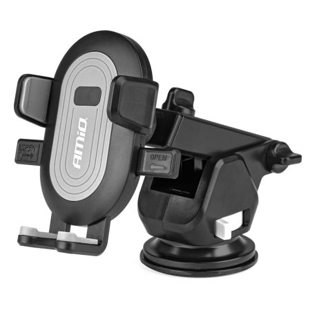 AMIO autós telefontartó tapadókoronggal teleszkópos kihúzható karral a műszerfalhoz és a szélvédőhöz HOLD-16 PRÉMIUM