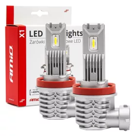   AMIO LED fényszóró izzó H8/H9/H11 6500K X1 sorozat PRÉMIUM