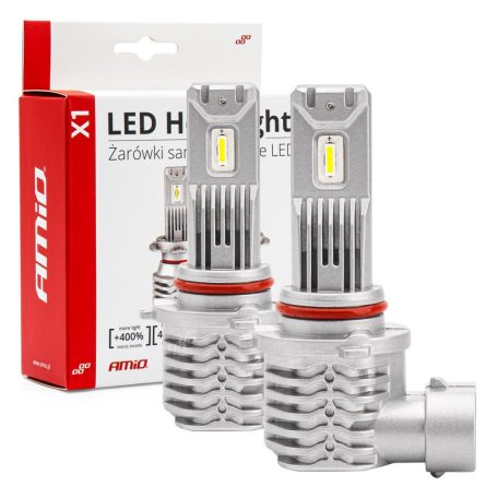 AMIO LED fényszóró izzó HB4 9006 6500K X1 sorozat PRÉMIUM