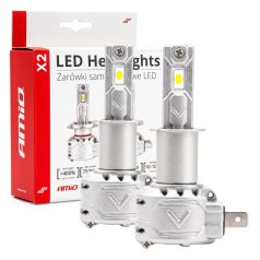 AMIO LED fényszóró izzó H3 6500K X2 sorozat PRÉMIUM