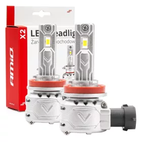   AMIO LED fényszóró izzó H8/H9/H11 6500K X2 sorozat PRÉMIUM