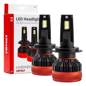 AMIO fényszóró izzó H8/H9/H11 6500K X3 sorozat PRÉMIUM