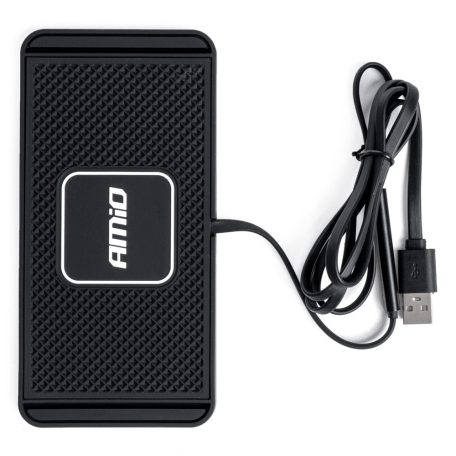 AMIO Vezeték nélküli töltő - Fekete (15W) 03144 USB-A porttal