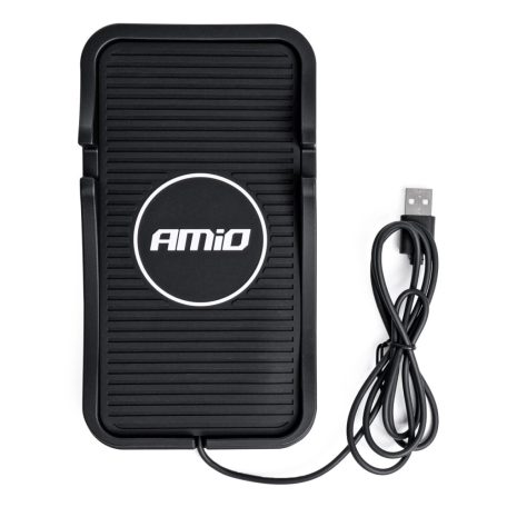 AMIO Vezeték nélküli töltő - Fekete (15W) 03145 USB-A porttal