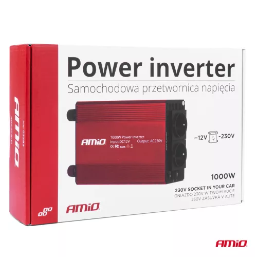 AMIO Auto-Wechselrichter 2000W 12V 230V PREMIUM