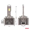 AMIO LED autó fényszóró izzó D1S D1R 6500K 8600LM 70W 9-16V XD PÁRBAN PRÉMIUM