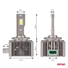 AMIO LED autó fényszóró izzó D3S 6500K 8600LM 70W 9-16V XD PÁRBAN PRÉMIUM