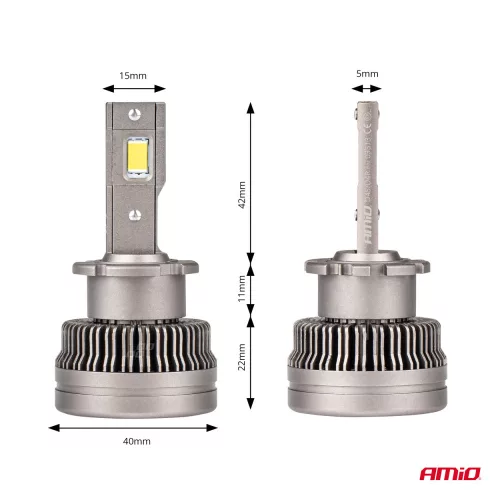 AMIO LED autó fényszóró izzó D4S D4R 6500K 8600LM 70W 9-16V XD PÁRBAN PRÉMIUM