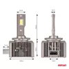 AMIO LED autó fényszóró izzó D8S 6500K 8600LM 70W 9-16V XD PÁRBAN PRÉMIUM