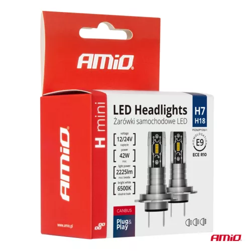 AMIO LED autó fényszóró izzó H-MINI H7 PRÉMIUM