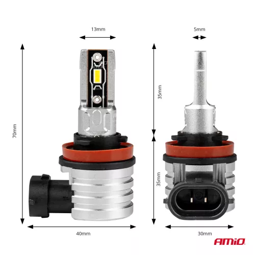 AMIO LED-Autoscheinwerferlampe H-MINI H8/H9/H11 PREMIUM
