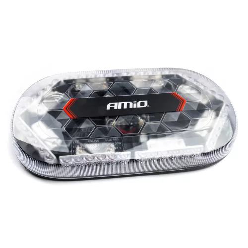 AMIO Blinklichtbrücke mit 48 gelben LEDs, magnetisch, verschraubbar, 12/24 V, 26 W