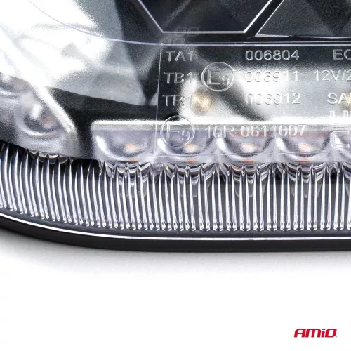 AMIO Blinklichtbrücke mit 48 gelben LEDs, magnetisch, verschraubbar, 12/24 V, 26 W
