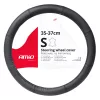 AMIO NEUES DESIGN Lenkradbezug aus schwarzem Echtleder, Größe S 35-37 cm, 03545