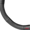 AMIO NEUES DESIGN Lenkradbezug aus schwarzem Echtleder, Größe S 35-37 cm, 03545