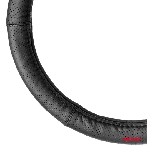 AMIO Perforierter Lenkerbezug aus schwarzem Leder XL 41-43cm SWC-50-XL 03558